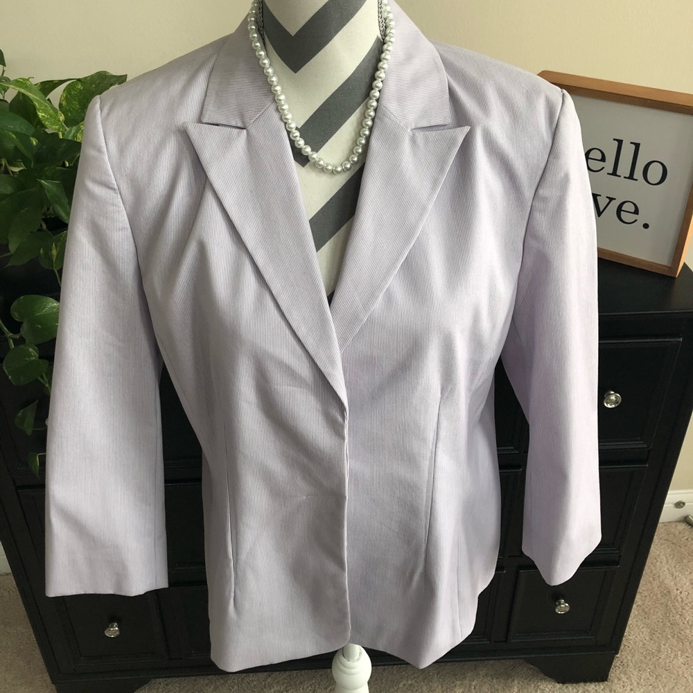 Blazer with Invisible Button Closure